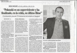 2009-12-18.El Manuscrito encontrado en Zaragoza, Faro de Vigo, Amaia Mauleón, pag 47