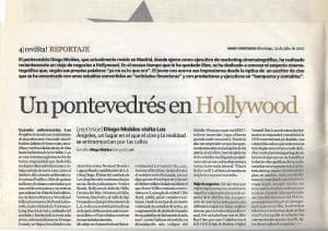 Un pontevedrés en Hollywood, Diego Moldes, Diario de Pontevedra, La Revista, pág 4. 22.07.2007. Recorte 1